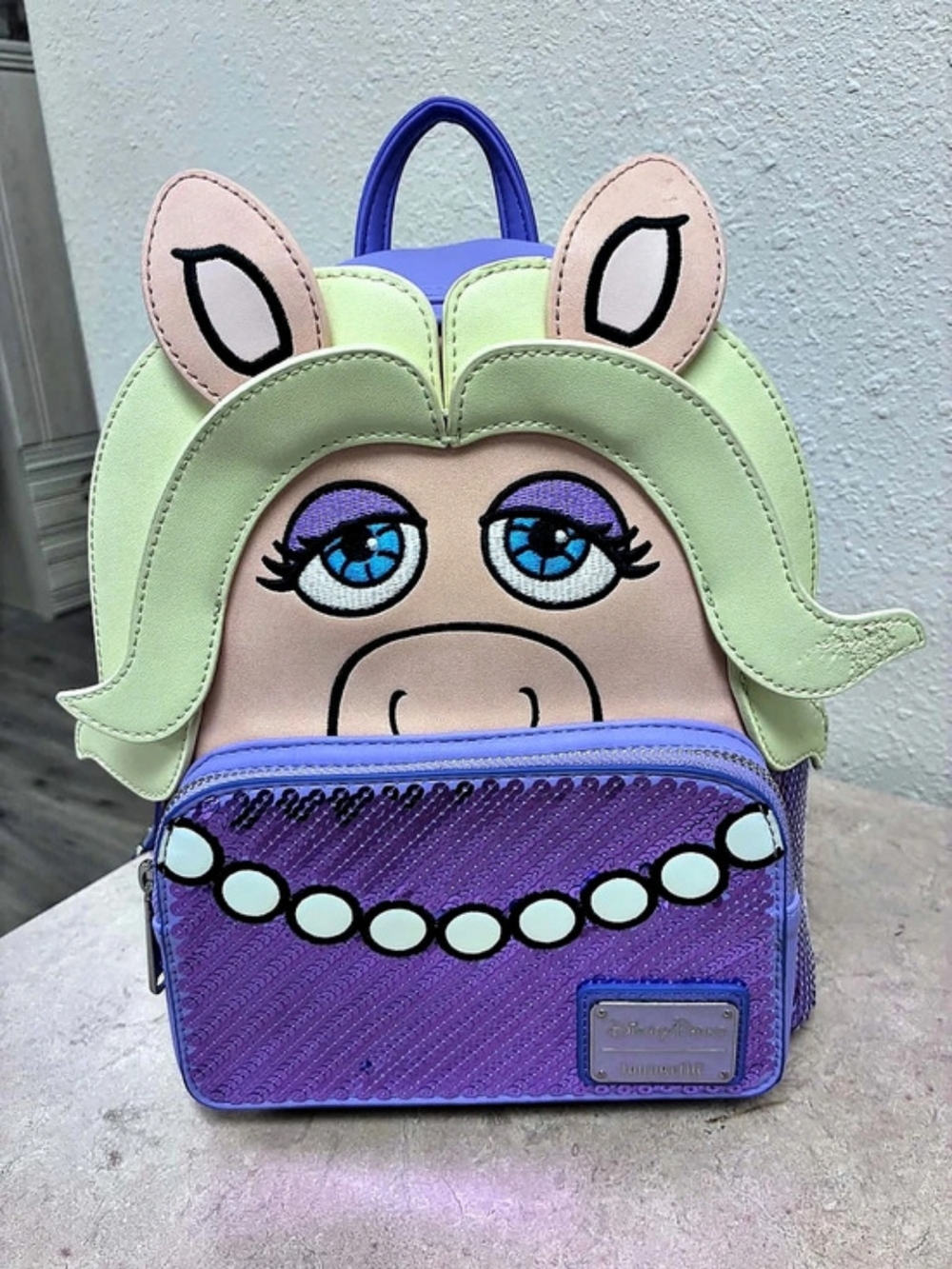 Loungefly Disney The Muppets Miss Piggy Drawstring Mini Backpack Mini Backpack